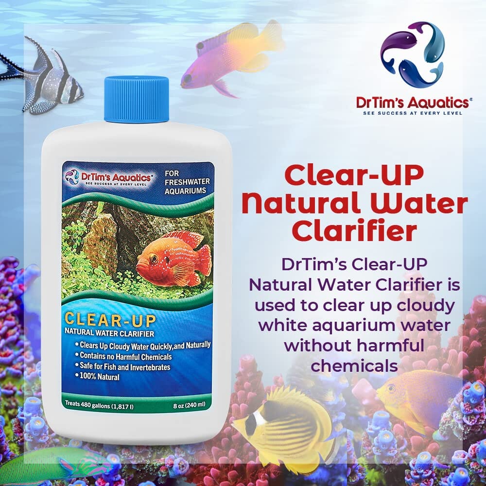 Dr Tim's Aquatics Clear Up Reef Saltwater Water Clarity - 8 Oz - (480GAL)  