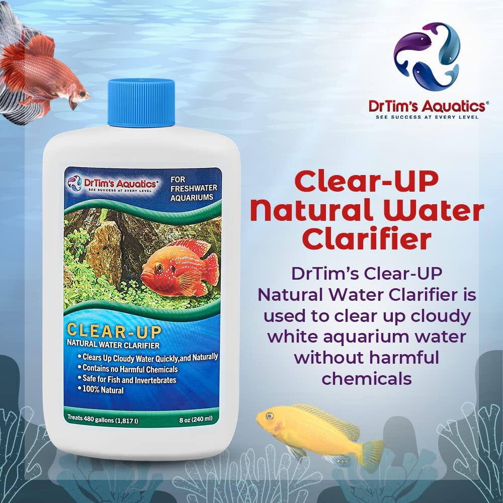 Dr Tim's Aquatics Clear Up Tropical Freshwater Water Clarity - 4 Oz (240GAL)  