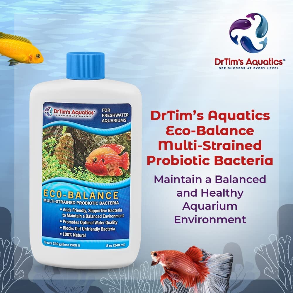 Dr Tim's Aquatics Eco Balance Probiotic Bacteria (120GAL) Freshwater Solution - 4 Oz  