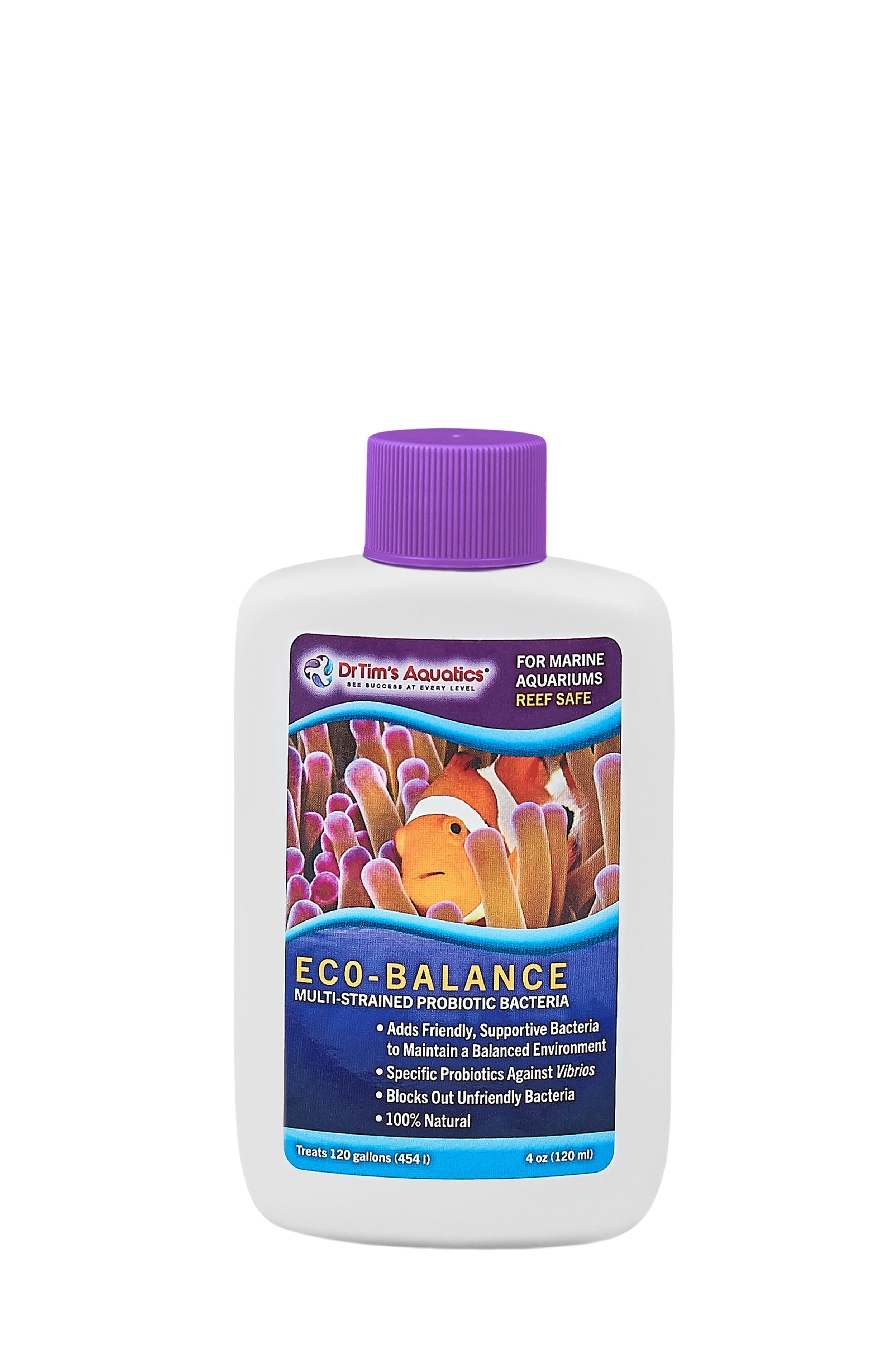 Dr Tim's Aquatics Eco Balance Probiotic Bacteria (120GAL) Saltwater Solution - 4 Oz  