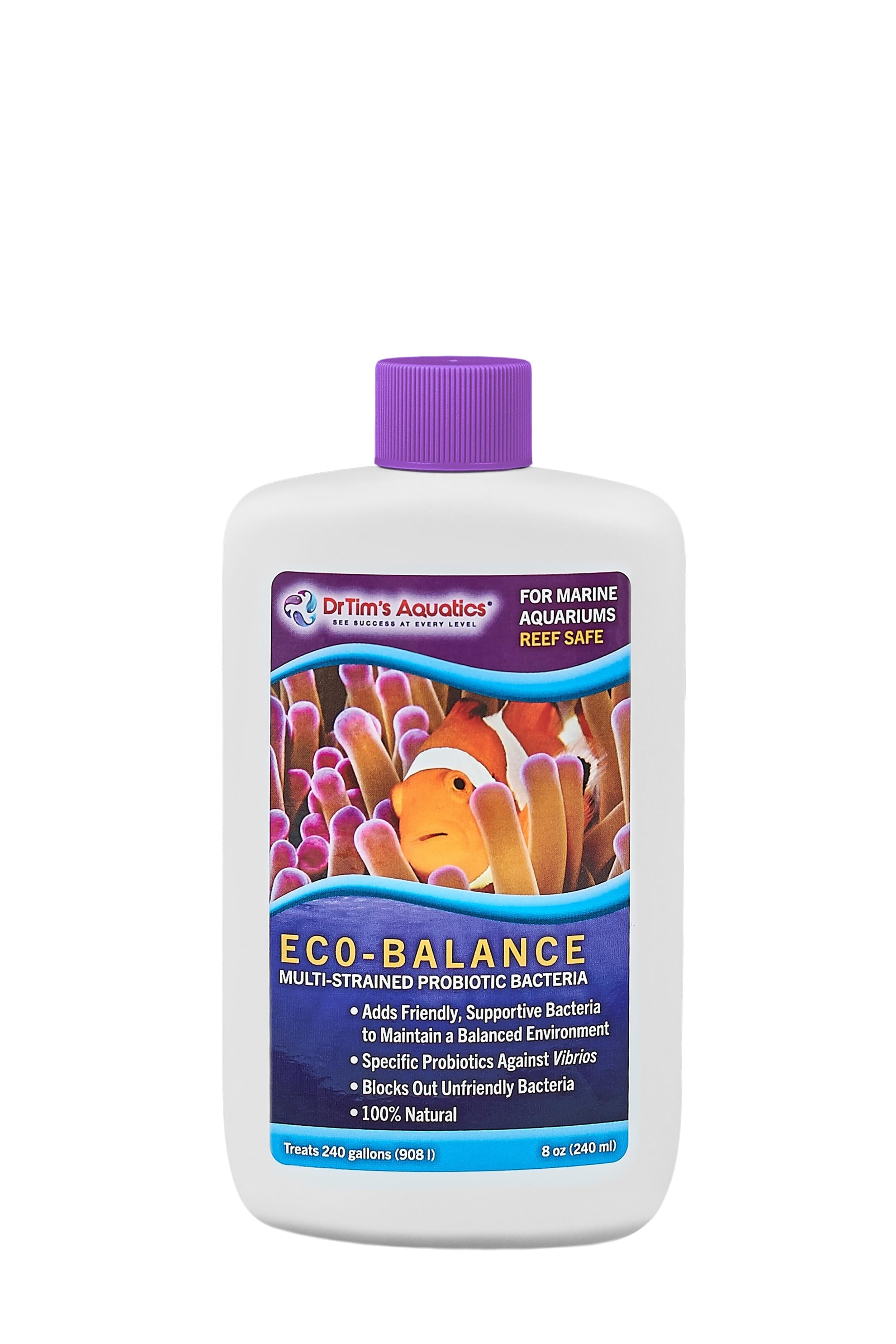 Dr Tim's Aquatics Eco Balance Probiotic Bacteria (240GAL) Saltwater Solution - 8 Oz  