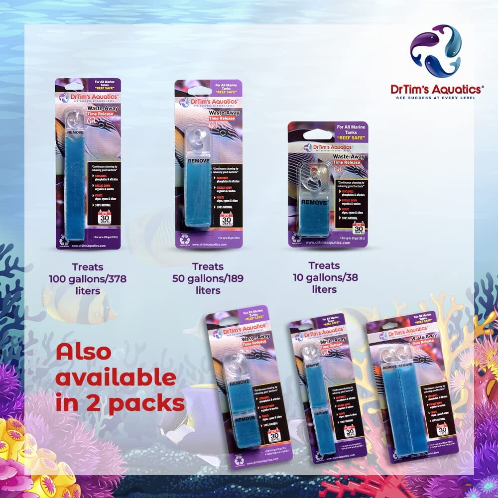 Dr Tim's Aquatics Marine Waste Away Gel Saltwater Aquarium Solution - Large  