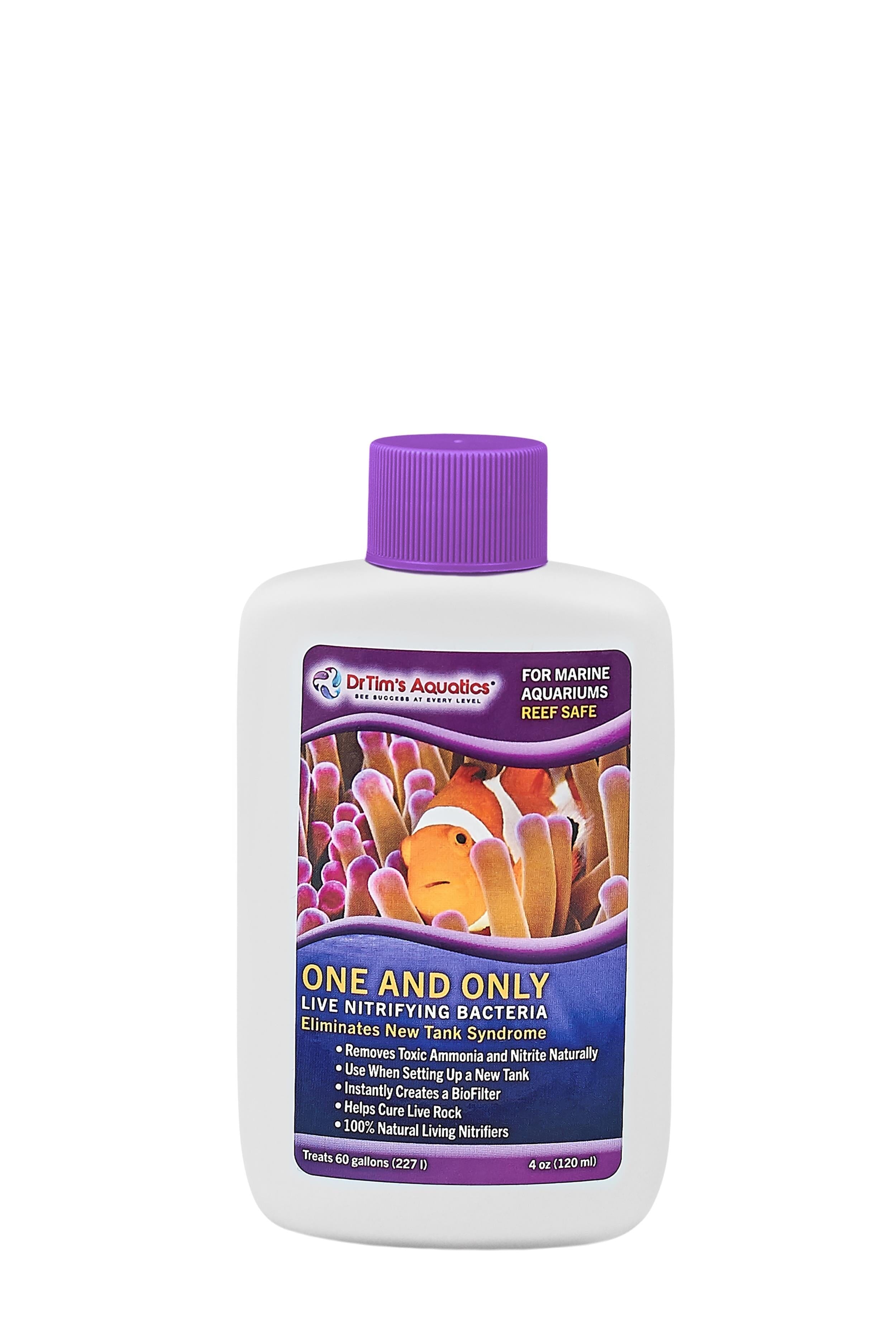 Dr Tim's Aquatics One and Only Live Nitrifying Bacterial Reef Solution - (60GAL) - 4 Oz  