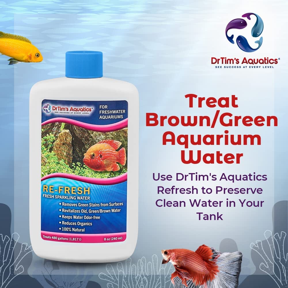 Dr Tim's Aquatics Re-Fresh Revitalizer Freshwater Aquarium Solution (240GAL) - 4 Oz  