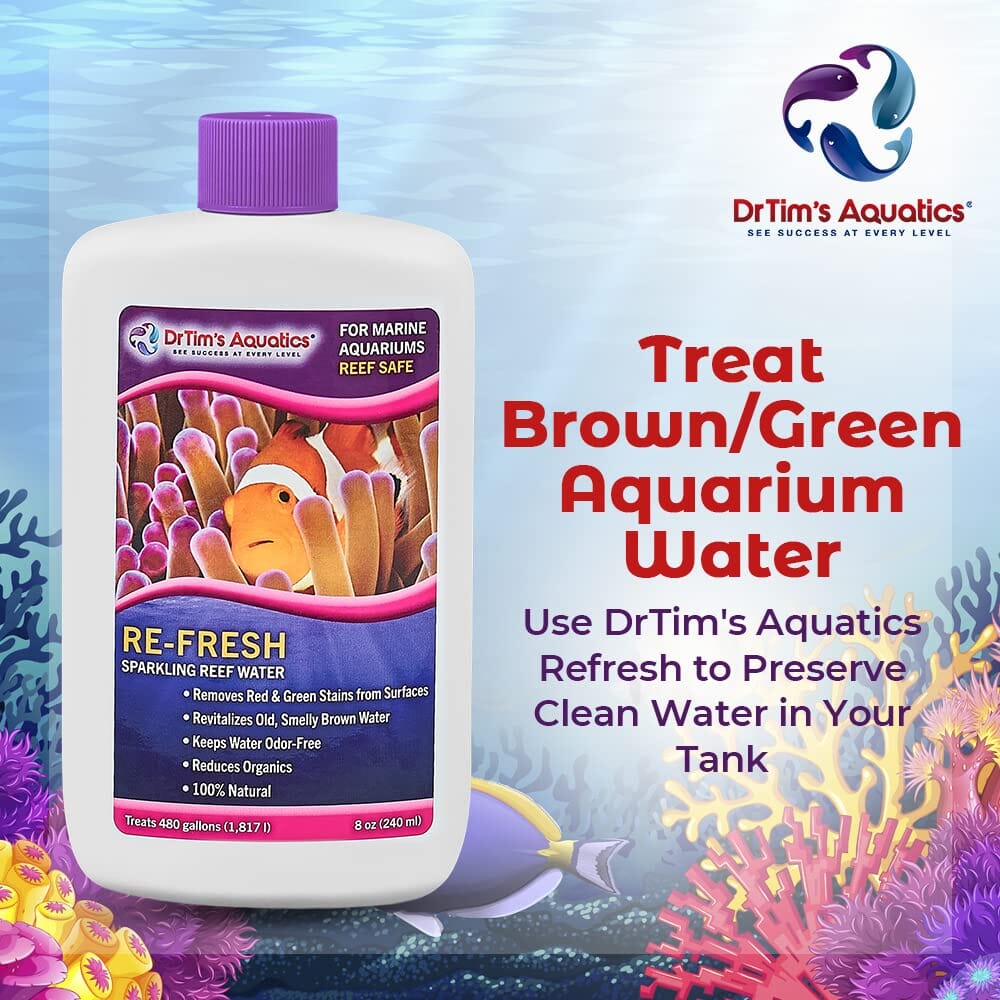 Dr Tim's Aquatics Re-Fresh Revitalizer Reef Aquarium Solution - 4 Oz - (240GAL)  