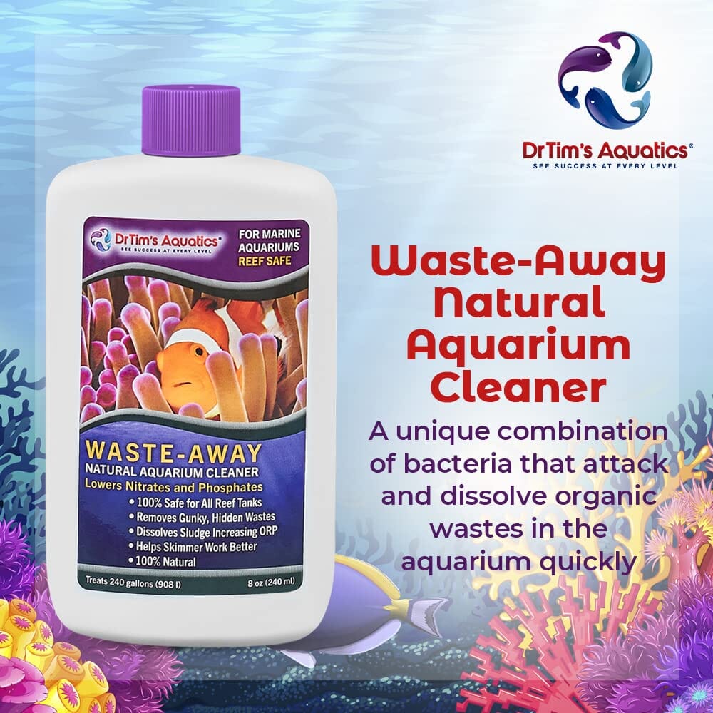 Dr Tim's Aquatics Reef Waste Away Reef Aquarium Solution (240GAL) - 8 Oz  