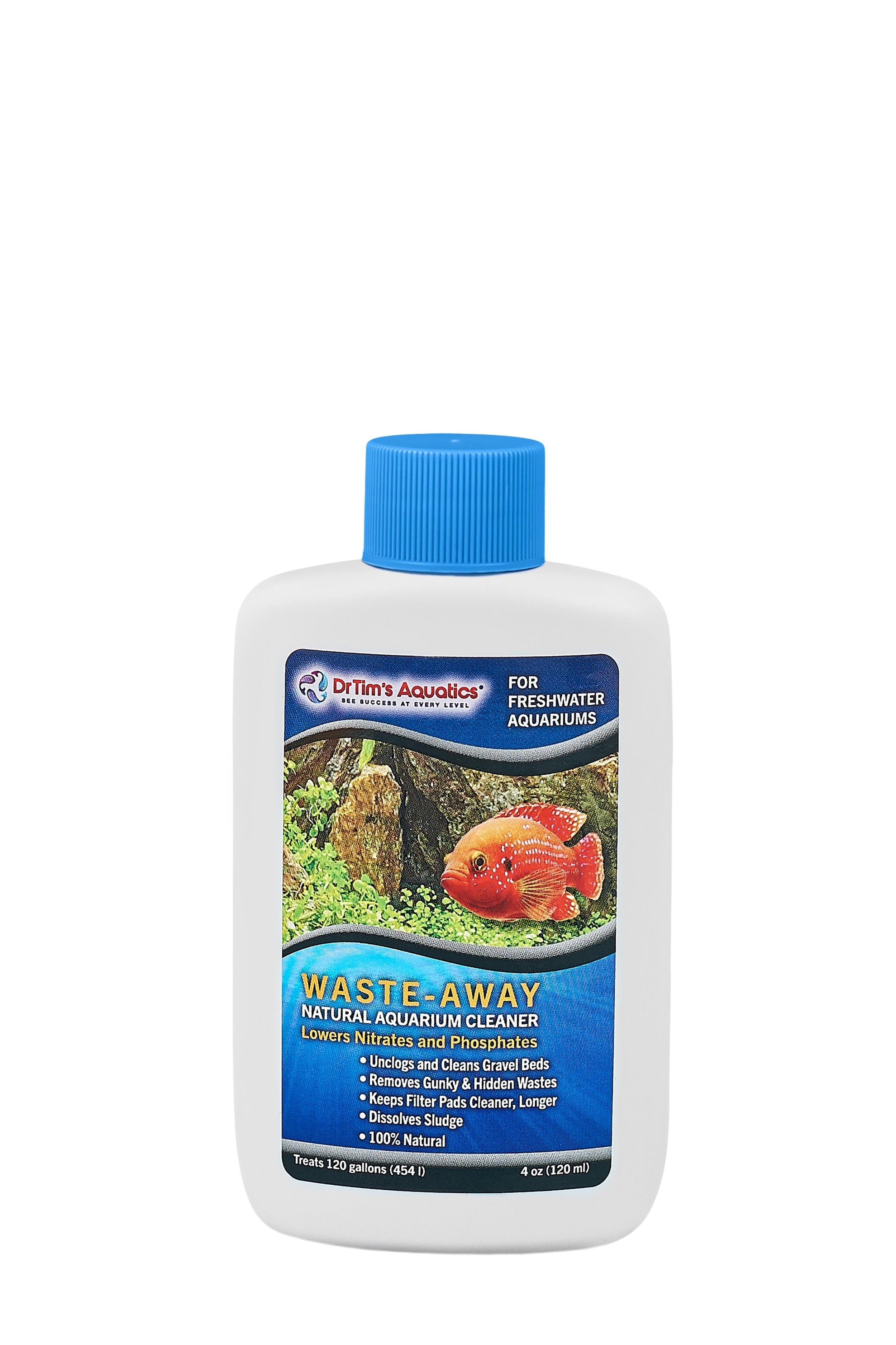 Dr Tim's Aquatics Waste-Away Liquid Natural Aquarium Freshwater Cleaner - (120GAL) - 4 Oz  