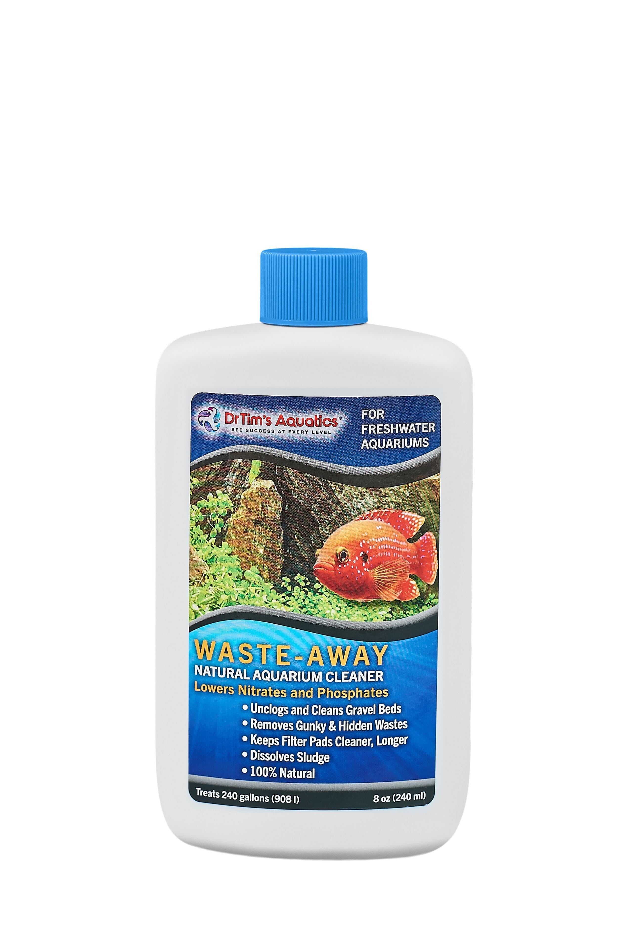 Dr Tim's Aquatics Waste-Away Liquid Natural Aquarium Freshwater Cleaner - (240GAL) - 8 Oz  