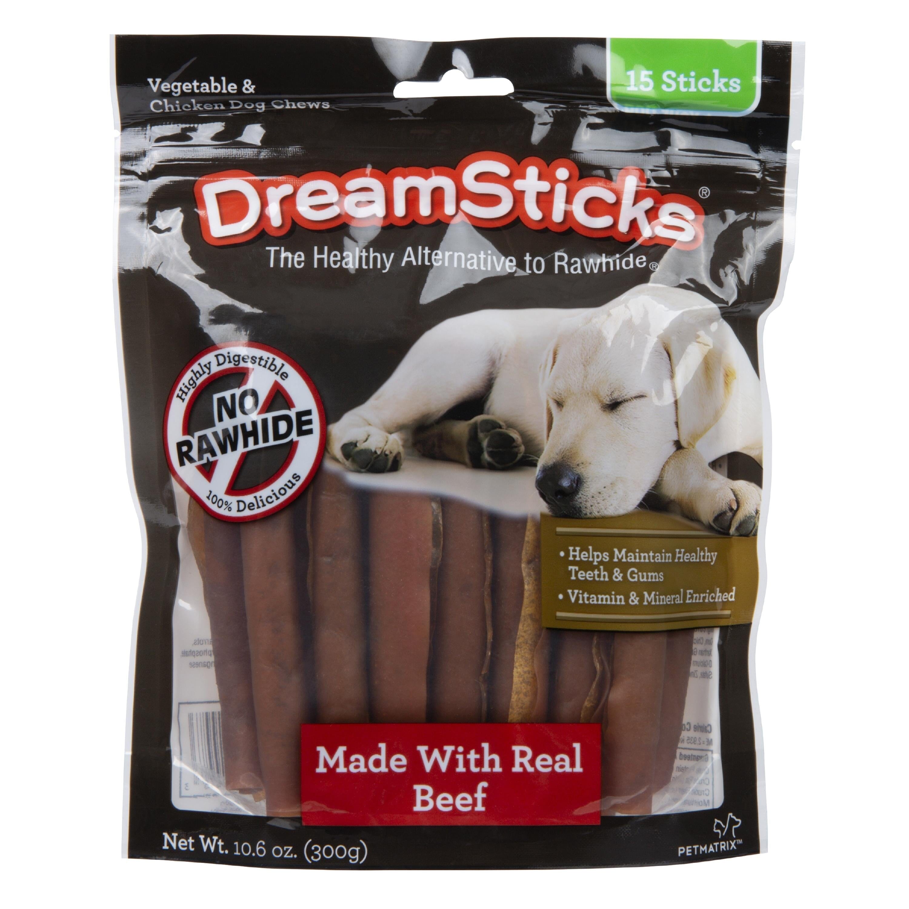 Dreambone Beefsticks Natural Dog Chews - 10.6 Oz - 15 Pack  