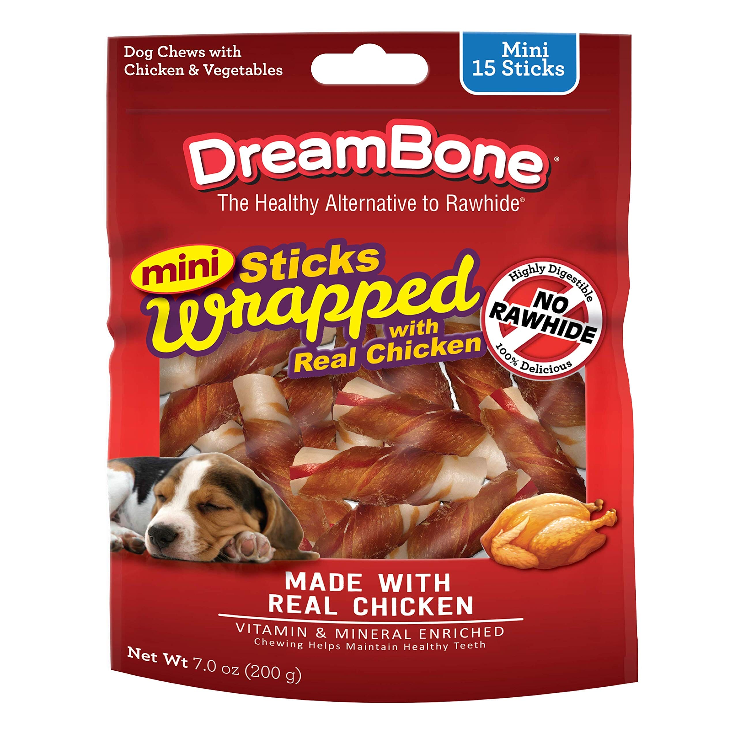 Dreambone Beefsticks Natural Dog Chews - 10.6 Oz - 15 Pack  