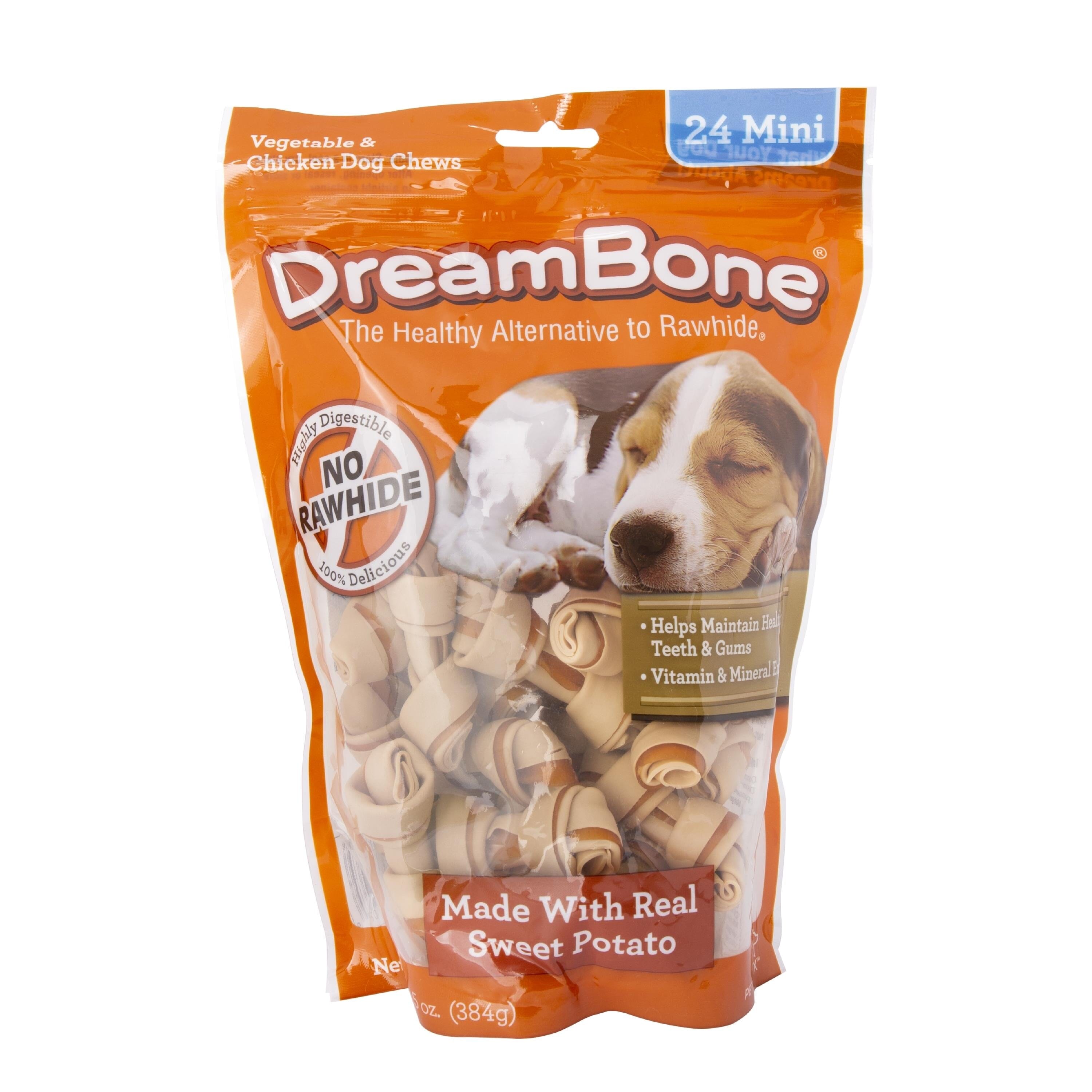 Dreambone Chicken and Sweet Potato Natural Dog Chews - Mini - 24 Pack  