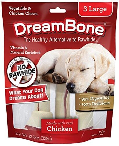 Dreambone Chicken Natural Dog Chews - Large - 3 Pack  