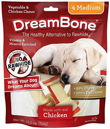 Dreambone Chicken Natural Dog Chews - Medium - 4 Pack  