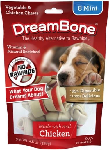 Dreambone Chicken Natural Dog Chews - Mini - 8 Pack  