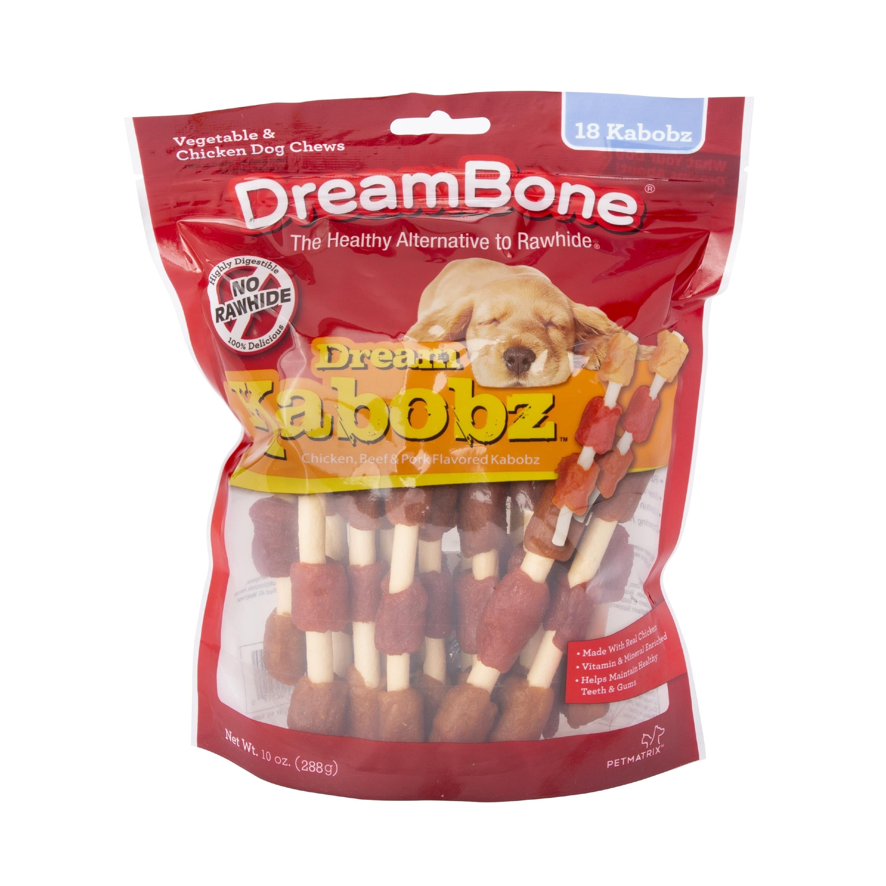 Dreambone Dream Kabobz with Chicken Beef and Pork Natural Dog Chews - 10 Oz - 18 Pack  