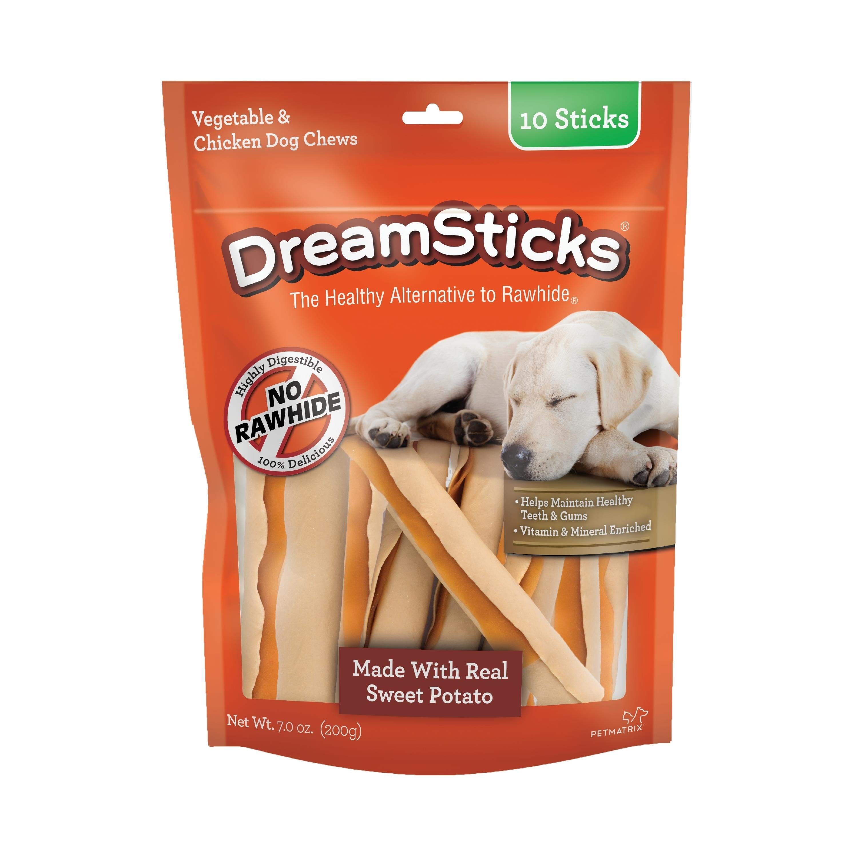 Dreambone Dream Sticks Chicken and Sweet Potato Dog Chews - 7 Oz - 10 Pack  