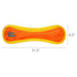 DuraForce Bone Tiger Woven Floating and Squeaking Dog Toy - Orange/Yellow