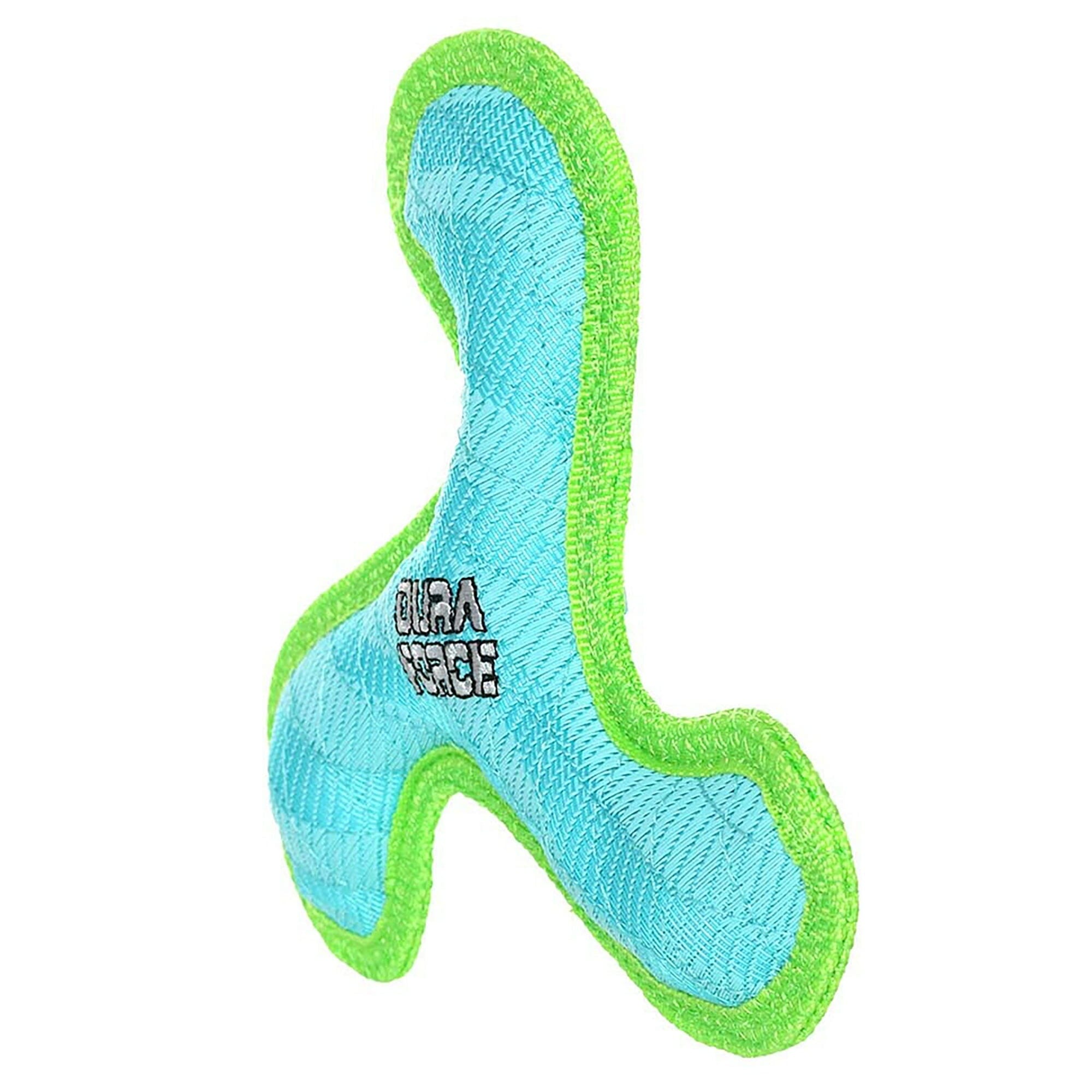 DuraForce Boomerang Tiger Woven Floating and Squeaking Fetch Dog Toy