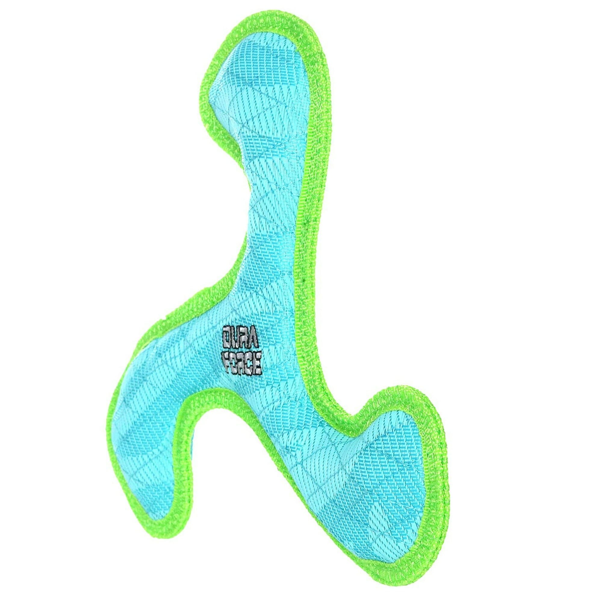 DuraForce Boomerang Tiger Woven Floating and Squeaking Fetch Dog Toy