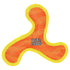 DuraForce Boomerang Tiger Woven Floating and Squeaking Fetch Dog Toy Orange/Yellow Junior