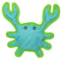 DuraForce Crab Tiger Woven Floating and Squeaking Dog Toy - Blue/Green Default Title