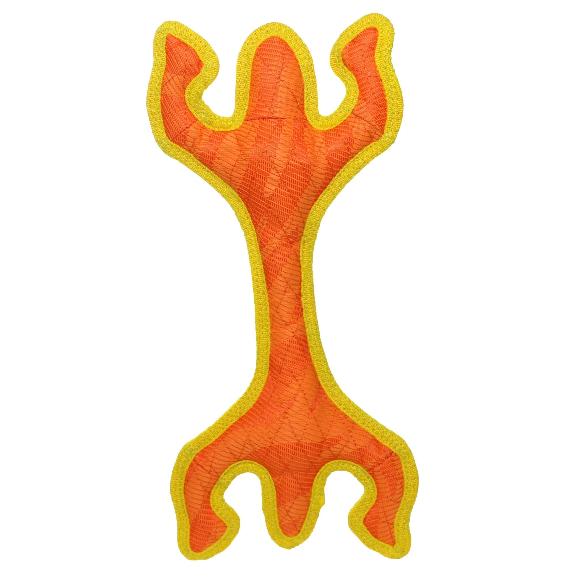 DuraForce Lizard Tiger Woven Floating and Squeaking Dog Toy - Orange/Yellow