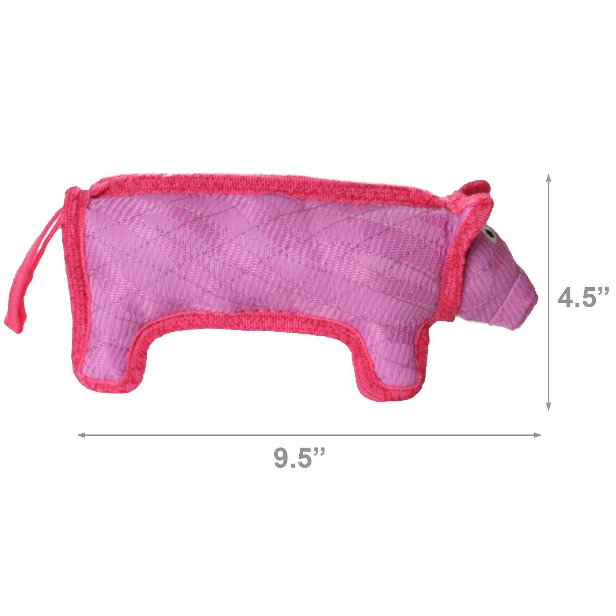DuraForce Pig Tiger Woven Floating and Squeaking Dog Toy - Pink