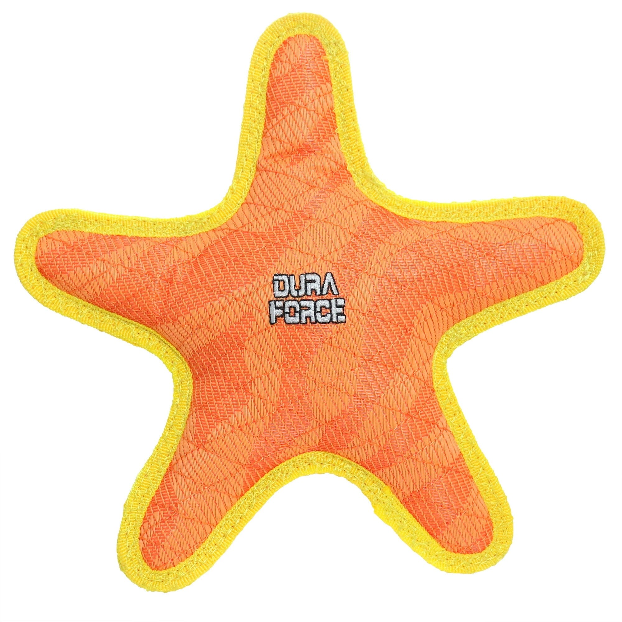 DuraForce Star Tiger Woven Floating and Squeaking Dog Toy - Orange/Yellow Default Title