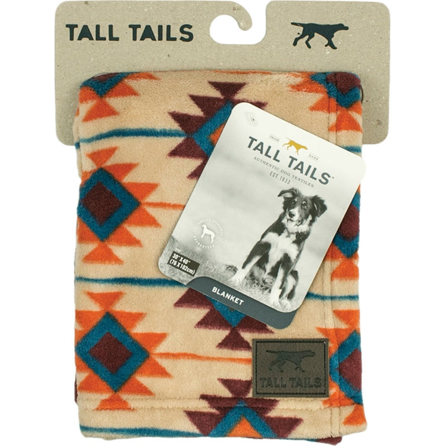 Tall Tails Blanket Southwest Pattern Fleece Dog Blanket - Large - L:40 X W:30 Inch