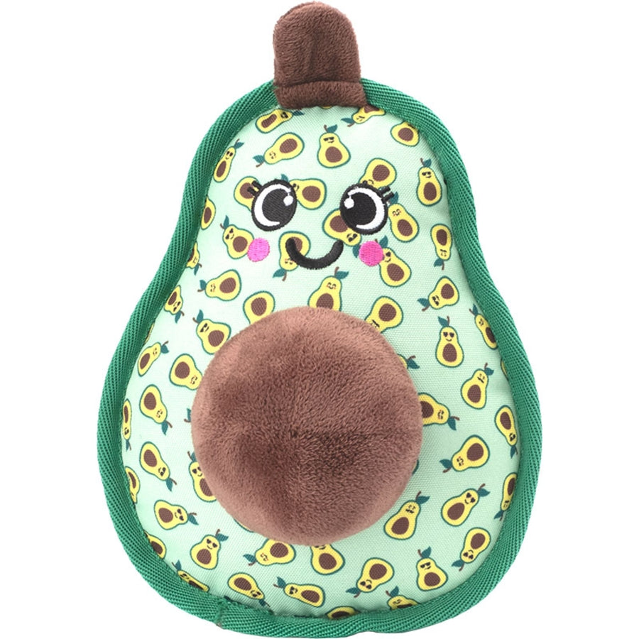 The Worthy Dog Avocado Squeak Nylon and Plush Dog Toy