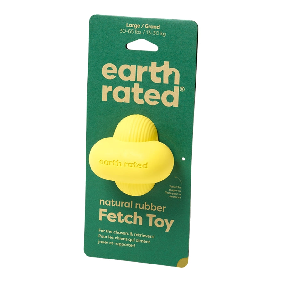 Earth Rated Natural Rubber Ball Fetch and Chew Dog Toy - Yellow