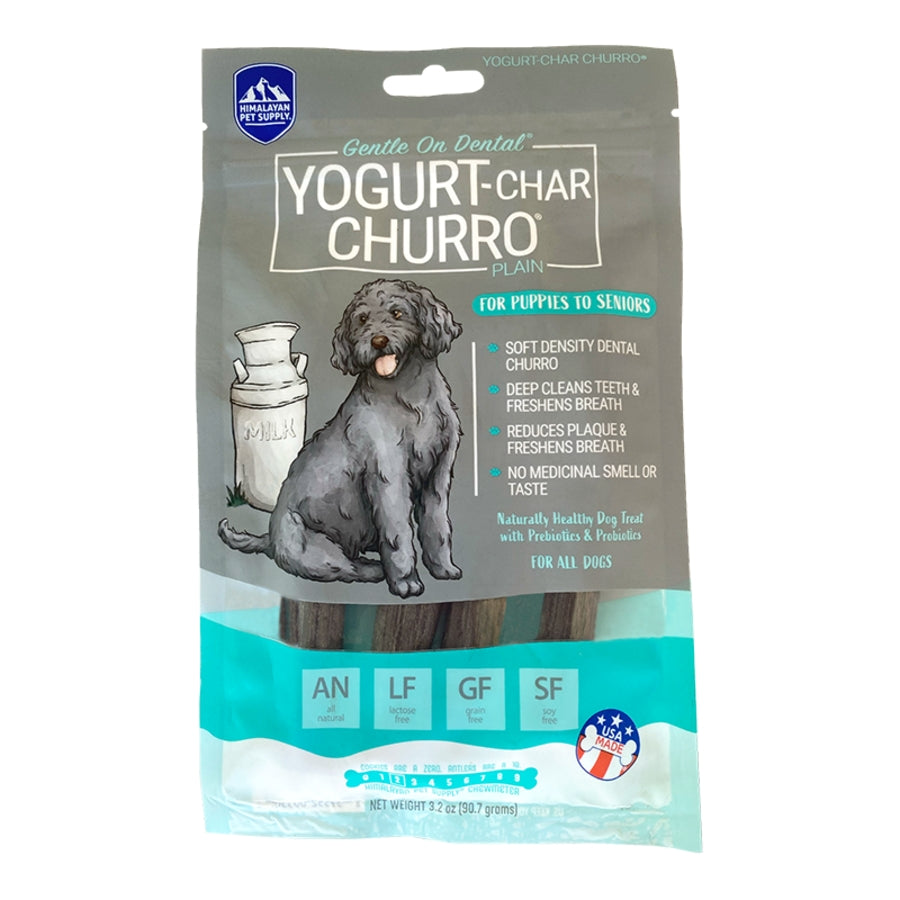 Himalayan Dog Chew Yogurt and Charcoal Churro Sticks Dental Dog Chews - 3.2 Oz