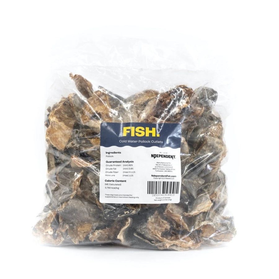 We Are Ndependent Fish Pollock Cutlets Natural Chews Dog Treats - 25 Count 