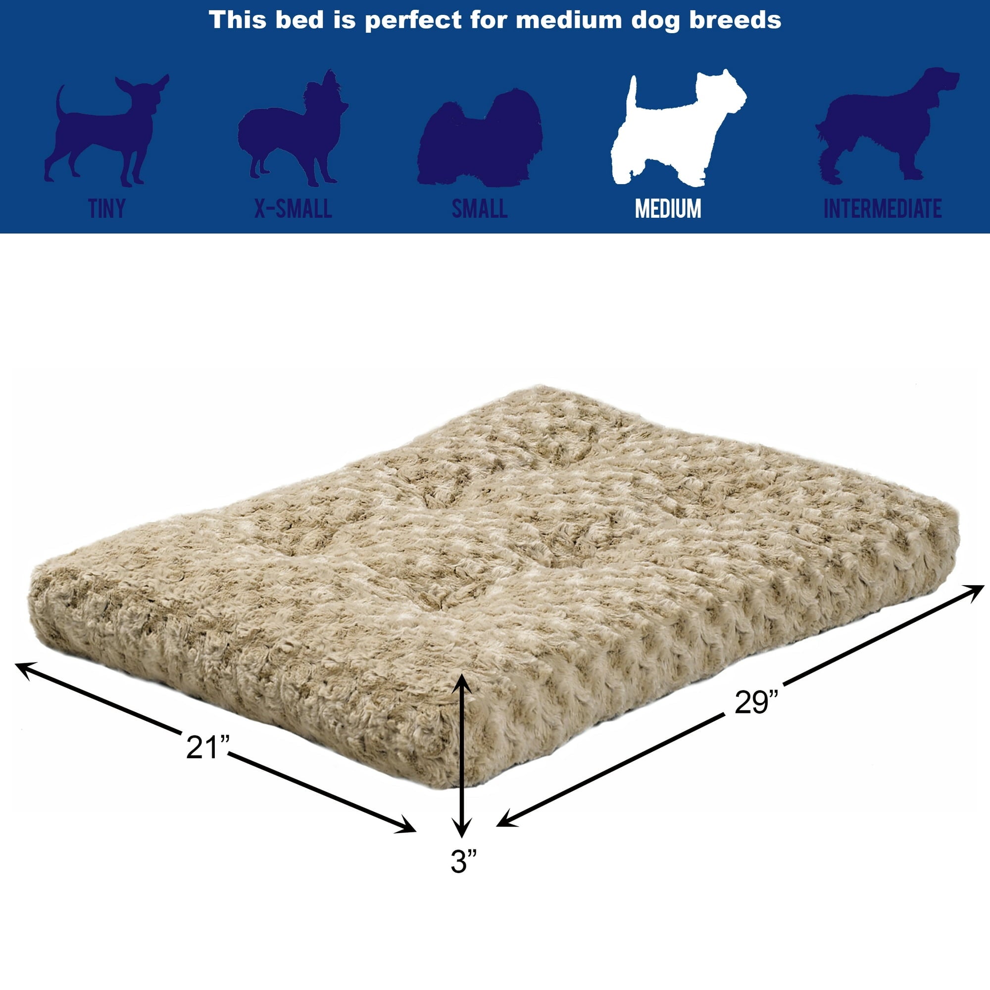 Midwest Homes Quite Time Ombre Swirl Rectangular Raised Dog Bed or Crate Mat