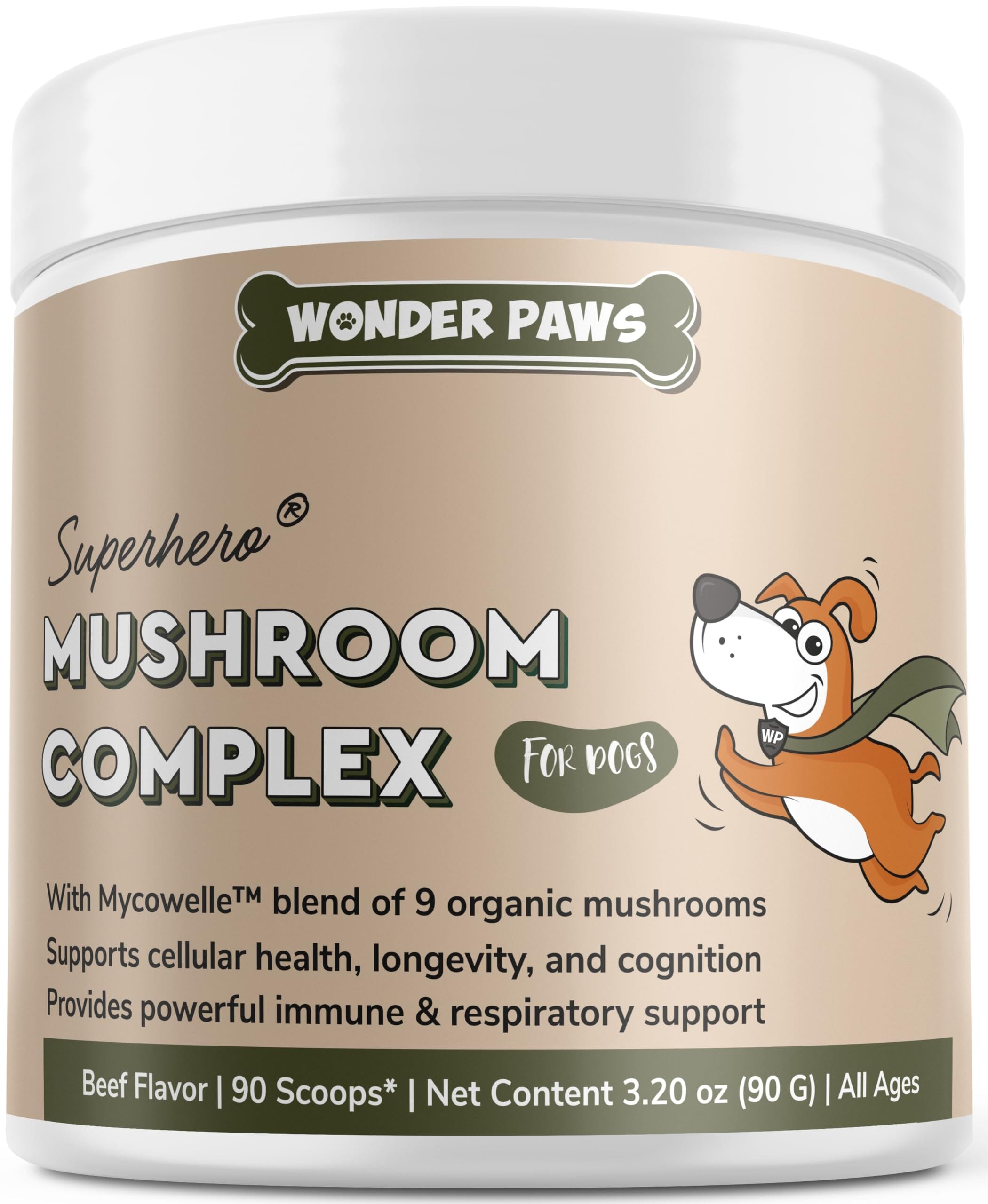 Earth Buddy Allergy and Immune Support Mushroom Powder Cat and Dog Supplements - 2.6 Oz