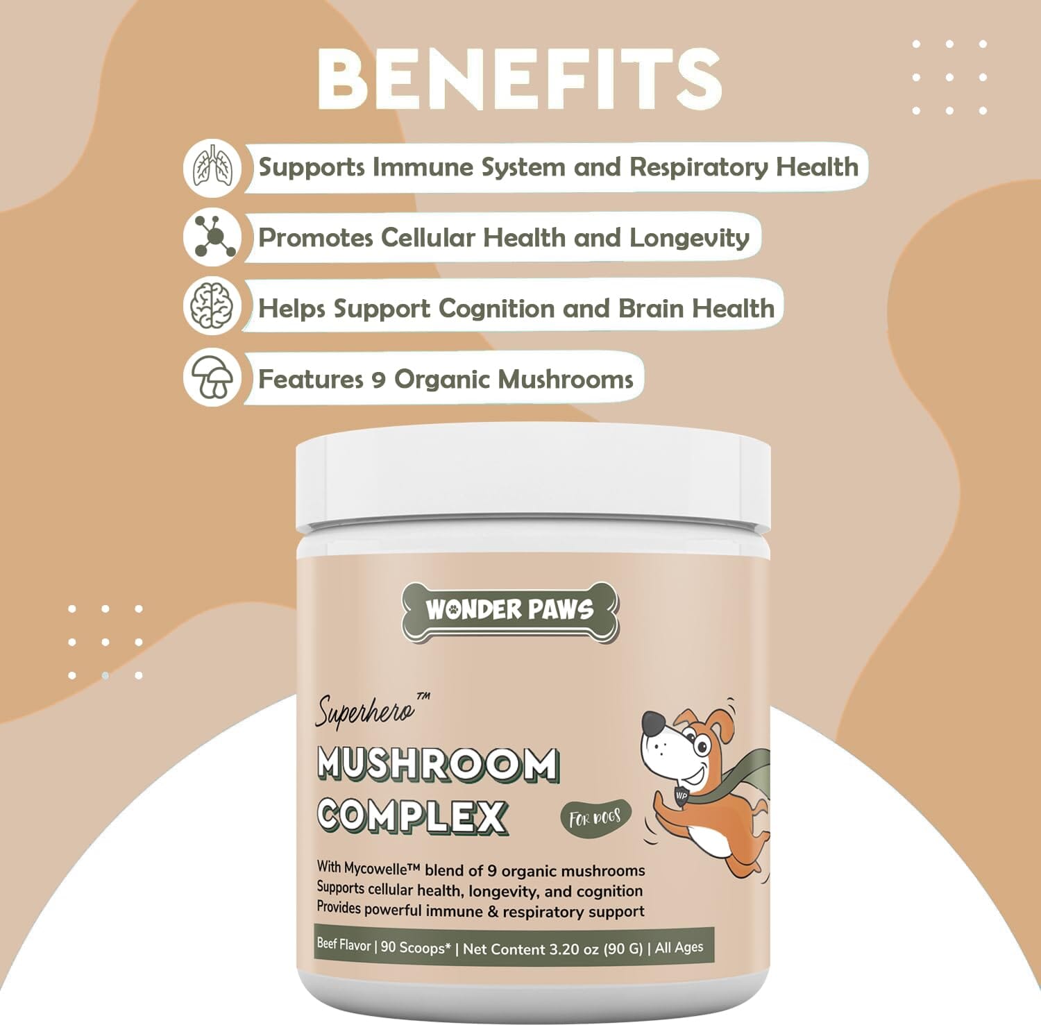 Earth Buddy Mushroom and Hemp Dog Supplement Capsules - 5MG - 60 Count  