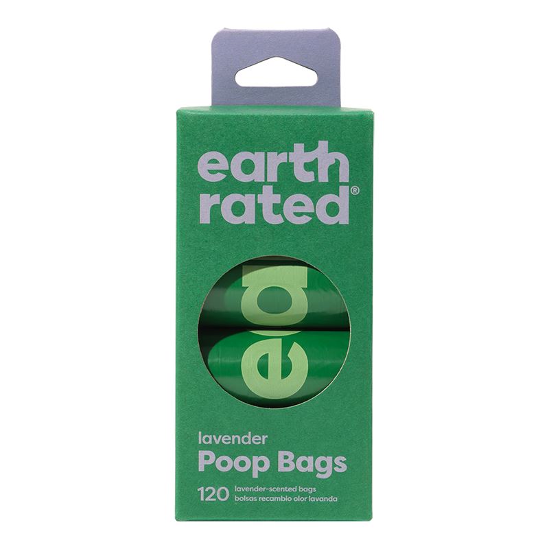 Earth Rated Dog Wastebags Lavender - 8 Rolls - 120 Count  