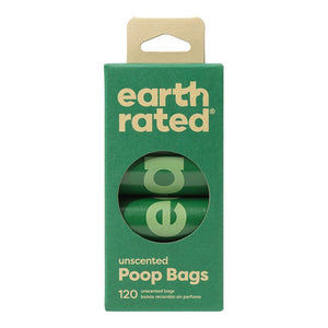 Earth Rated Dog Wastebags UNScented - 8 Rolls - 120 Count