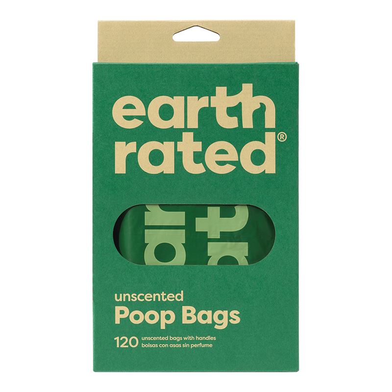 Earth Rated Dog Wastebags UNScented with Handle - 120 Count  