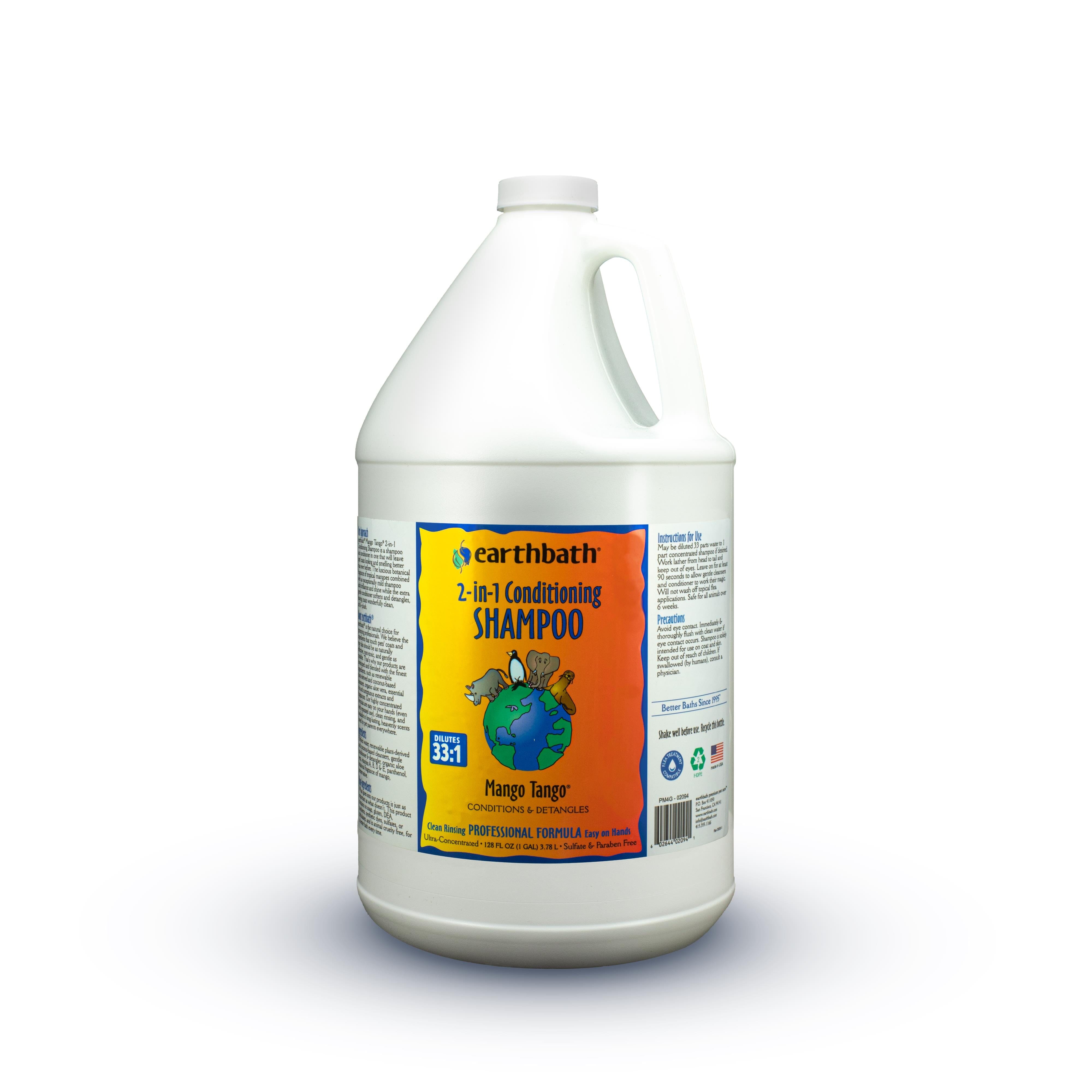 Earthbath Mango Tango 2-in-1 Dog Conditioning Shampoo - 1 Gallon