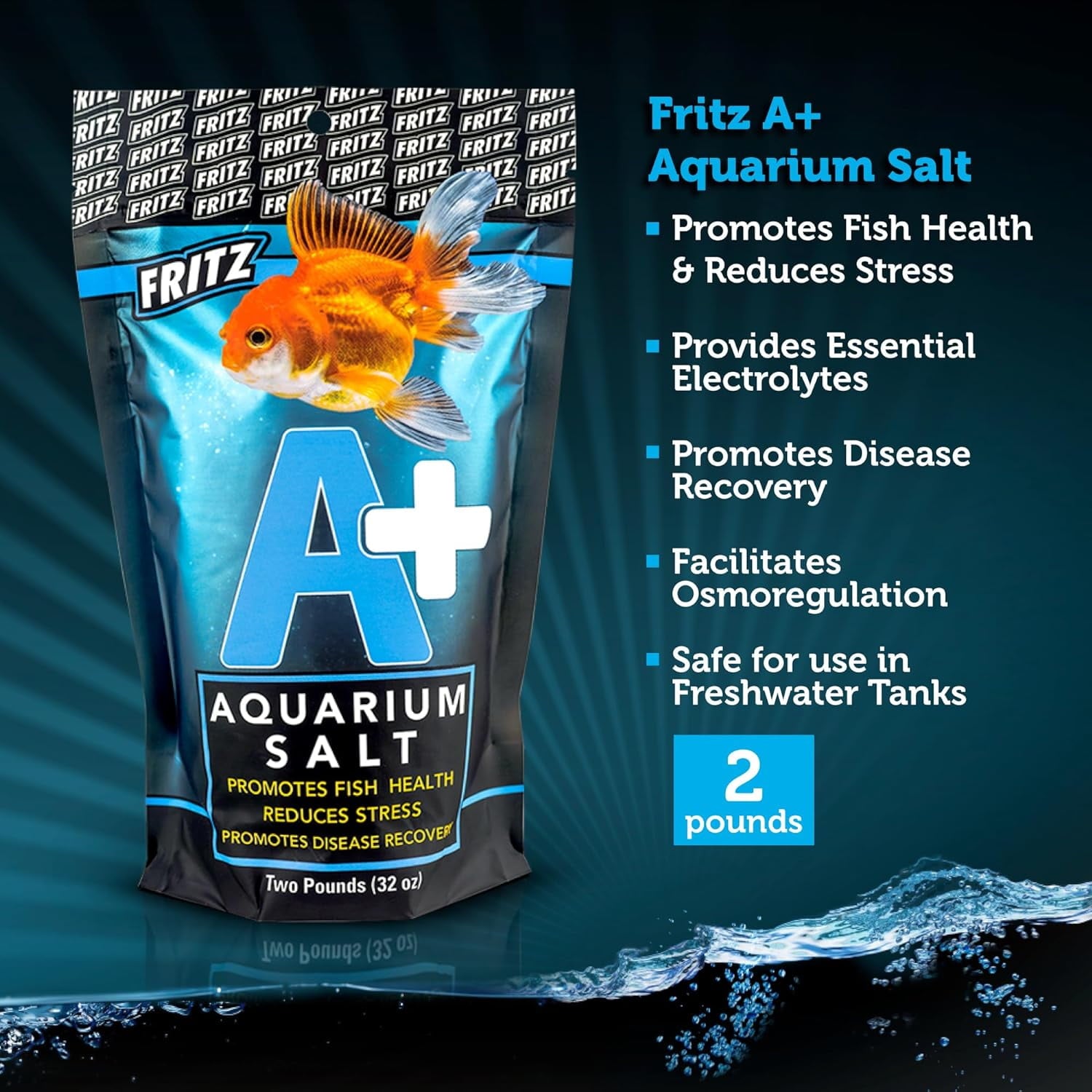 Fritz Aquatics A+ Stress Reduction and Recovery Freshwater Aquarium Salt