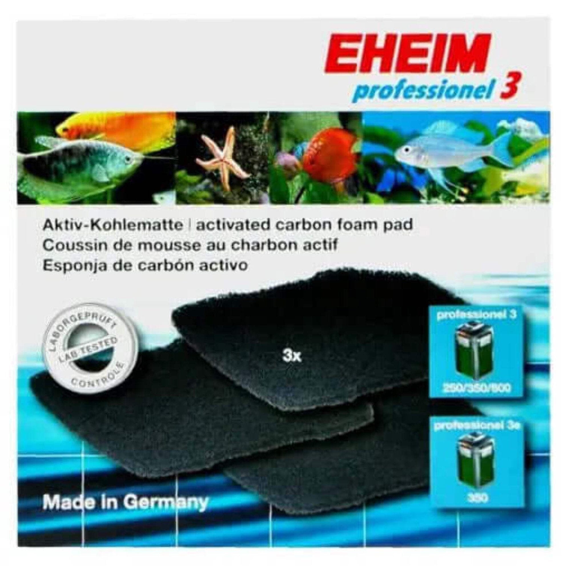 Eheim Activated Carbon Pads for 2071-2075/2074/Pro 4/2271/2272/2273/2274/2275 - 3 pk