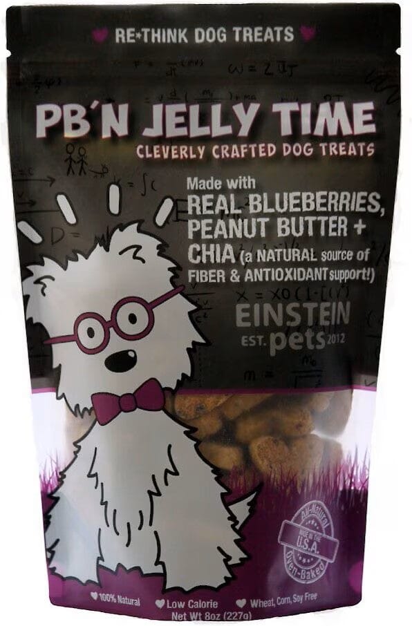 Einstein Pets Signature Treats PB'N Jelly Time Chewy Dog Treats - 8 oz Bag  