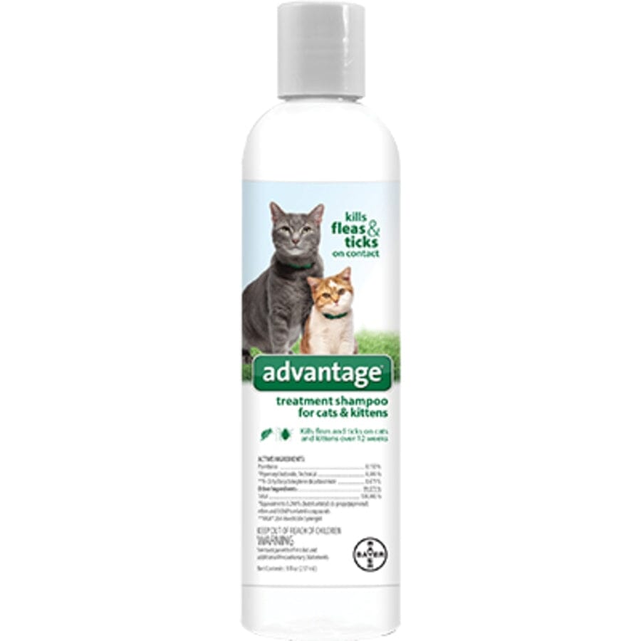 Elanco Advantage Flea and Tick Shampoo for Cats and Kittens over 12 Weeks - 8 Oz