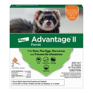 Elanco Advantage II Ferret 2-Month Dose Spot-on Flea and Tick Treatment - Orange - 2 Pack