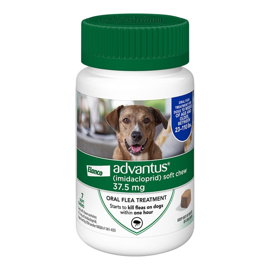 Elanco Advantus Oral Flea and Tick Soft Dog Chews - 23-110 Lbs - 37.5MG