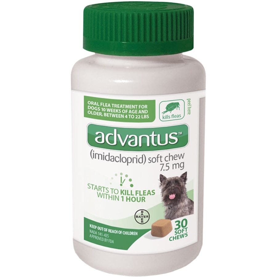 Elanco Advantus Oral Flea and Tick Soft Dog Chews - 4-22 Lbs - 7.5MG