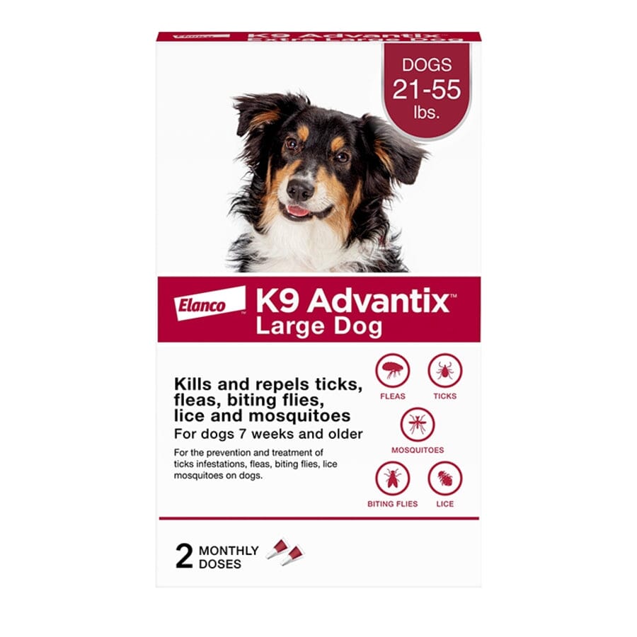 Elanco K9 Advantix Large Dog 2-Month Dose Flea Tick Mosquito Spot-on Treatment - 21-55 Lbs - 2 Pack