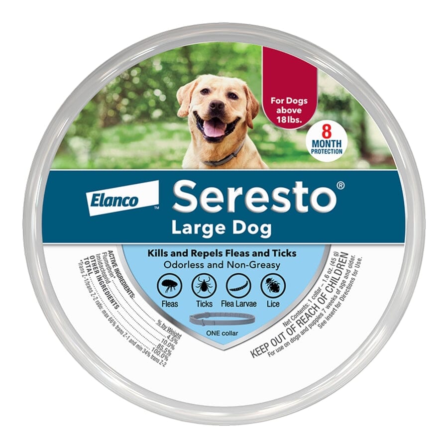 Elanco Seresto Large Dog 8-Month Protection Flea and Tick Dog Collar - Large - 18+ Lbs 