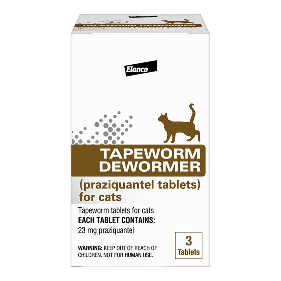 Elanco Tapeworm De-Wormer (Praziquantel) Tablets for Cats and Kittens - 6+ Weeks - 3 Count
